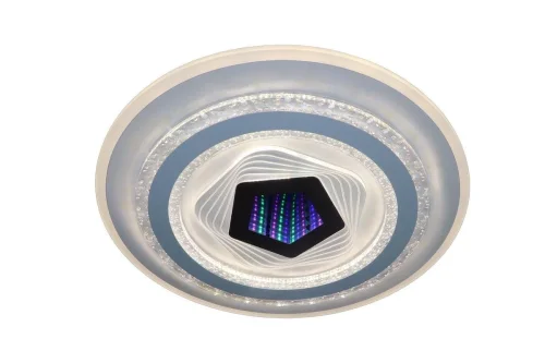 Светильник потолочный LED с пультом LED LAMPS 81069 Natali Kovaltseva белый на 1 лампу, основание белое в стиле хай-тек с пультом фото 4